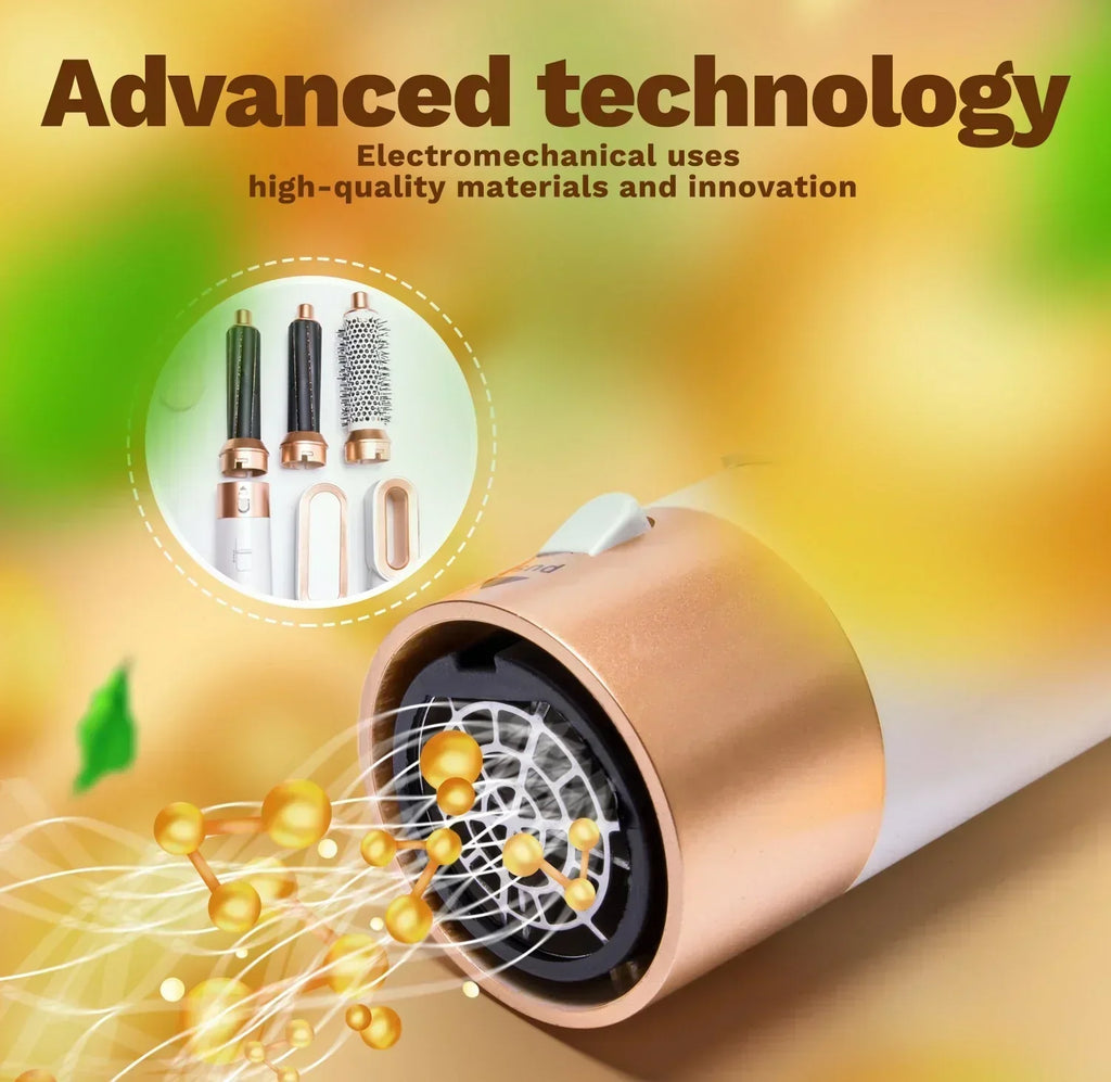 Professional 5-in-1 Hair Styler With Hot Brush & Dryer | All-in-One Solution